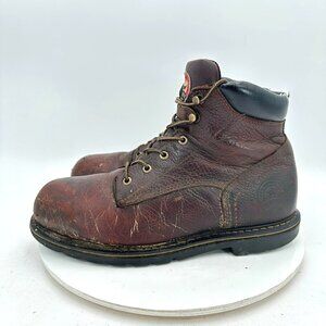 Red Wing Irish Setter Men Size 10.5D 83604 Brown Leather Steel Toe Work Boot